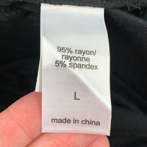 Maurices Skirt L Black Pull on Pencil Jersey Cinched Length 21.5" New NWT - Picture 6 of 7